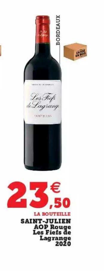 saint-julien aop rouge les fiefs de lagrange 2020