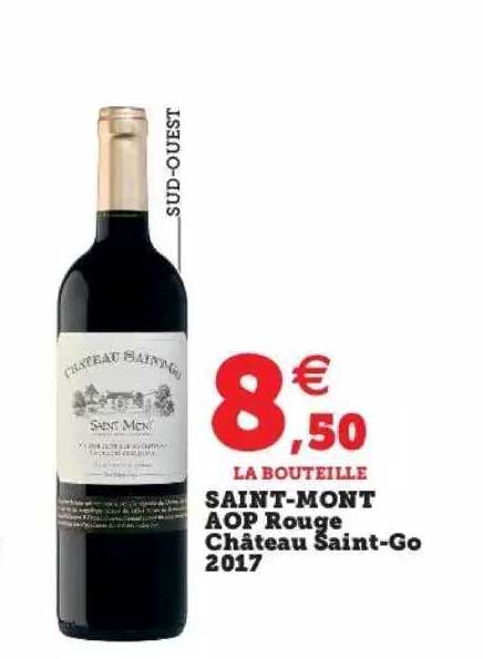 saint-mont aop rouge château saint-go 2017