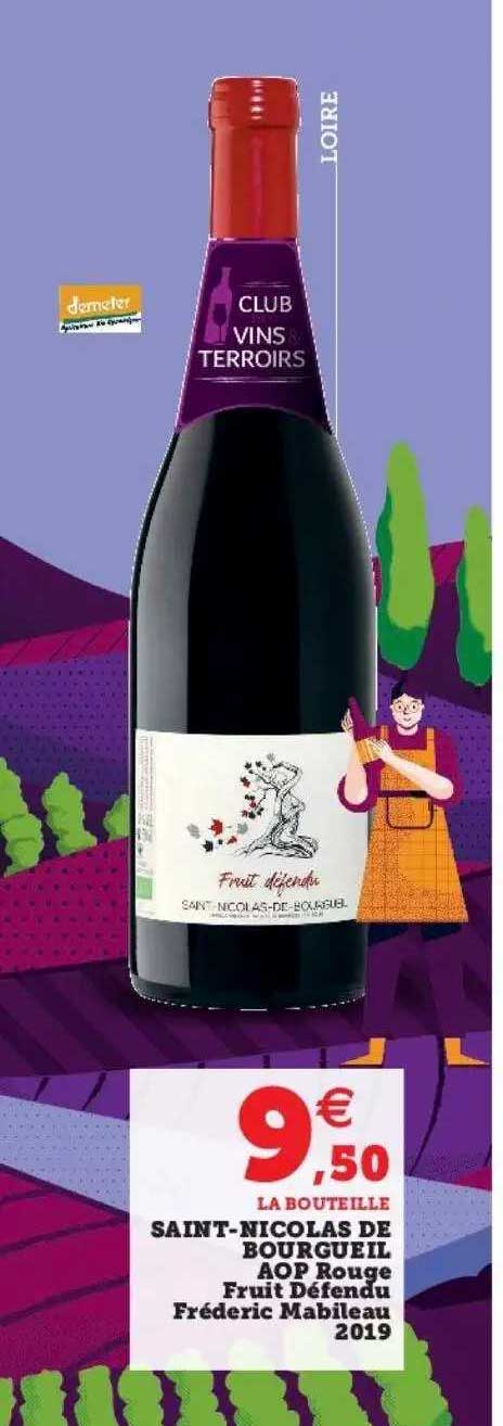 saint-nicolas de bourgueil aop rouge fruit défendu frédéric mabileau 2019