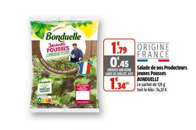 salade de nos producteurs jeunes pousses bonduelle