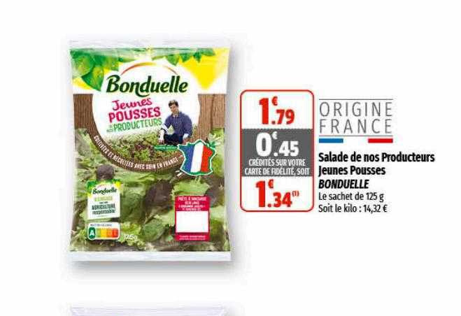 salade de nos producteurs jeunes pousses bonduelle