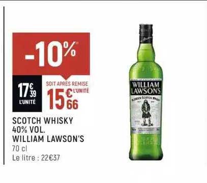 scotch whisky 40% vol. willilam lawson's