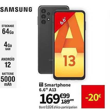 smartphone 6.6" samsung a13