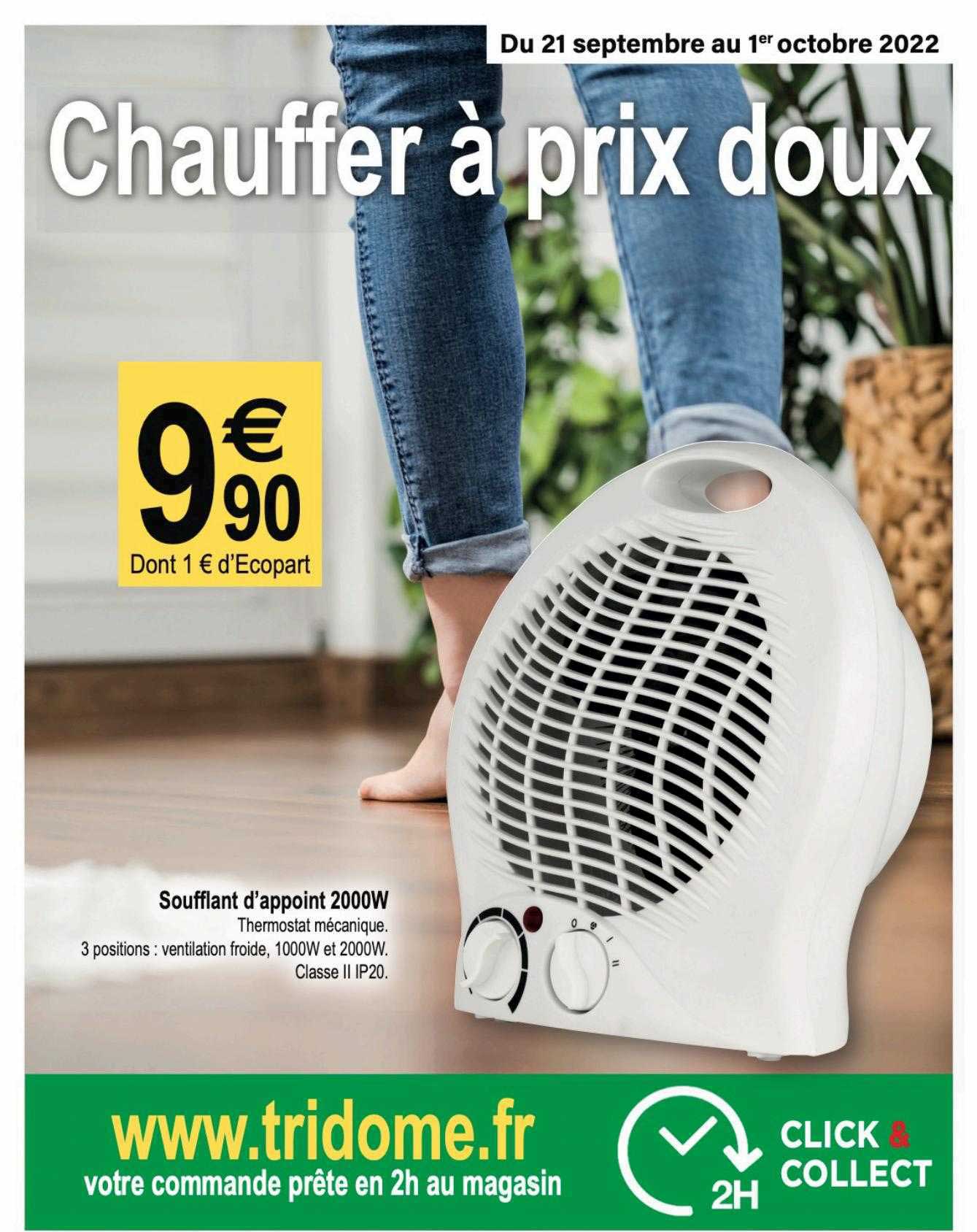 Soufflant D'appoint 2000w