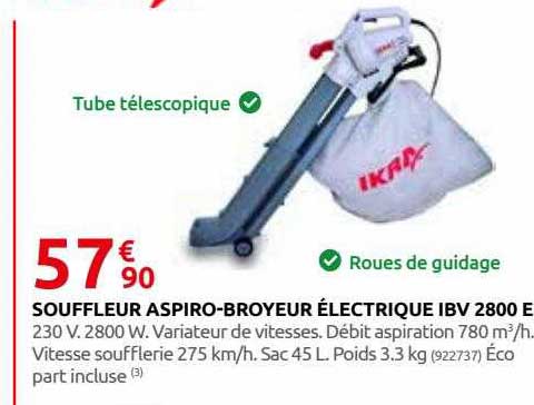 Souffleur Aspiro-broyeur électrique Ibv 2800 E Ikra