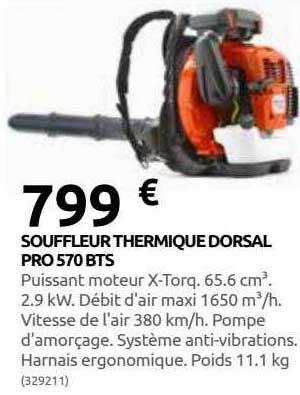 souffleur thermique dorsal pro 570 bts