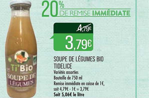Soupe De Légumes Bio Tidelice