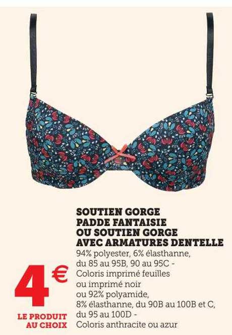 soutien gorge padde fantaisie ou soutien gorge avec armatures dentelle