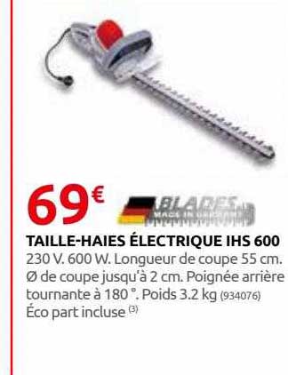 Taille-haies électrique Ihs 600 Blades