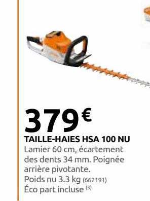 taille-haies hsa 100 nu
