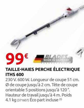 taille-haies perche électrique iths 600 blades