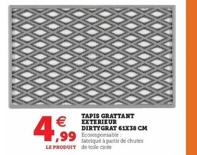 tapis grattant extérieur dirtygrat 61 x 38 cm