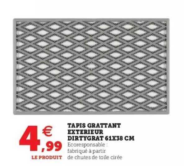 tapis grattant extérieur dirtygrat 61x38 cm