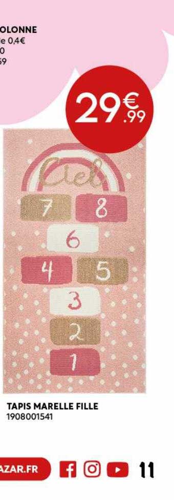tapis marelle fille