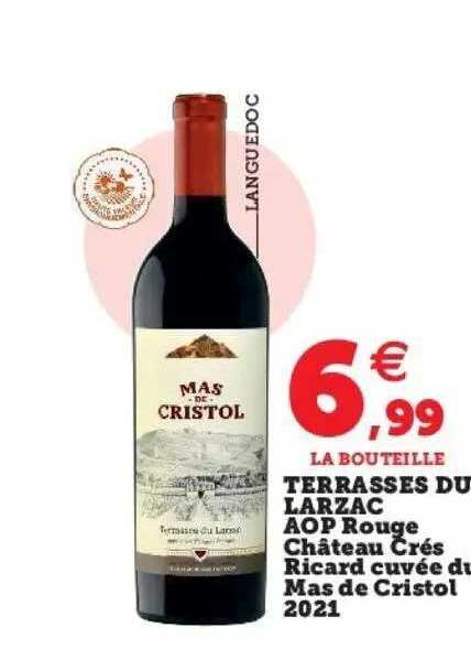 terrasses du larzac aop rouge château crés ricard cuvée du mas de cristol 2021