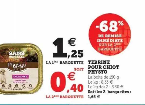 terrine pour chiot physyo