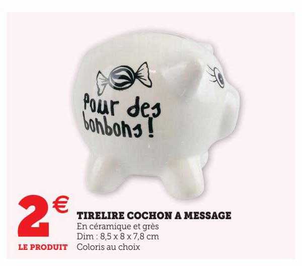 tirelire cochon à message