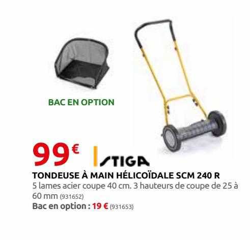 tondeuse à main hélicoïdale scm 240 r stiga
