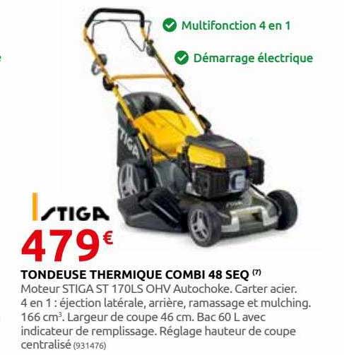 tondeuse thermique combi 48 seq stiga