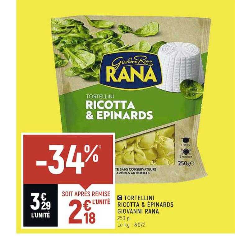 tortellini ricotta & épinards giovanni rana