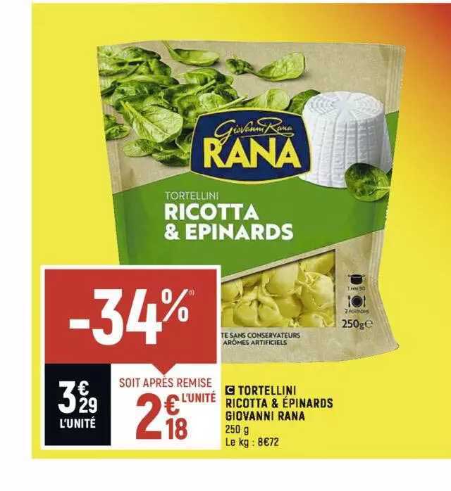 tortellini ricotta & épinards giovanni rana