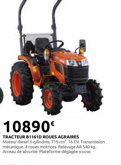 Tracteur B1161d Roues Agraires