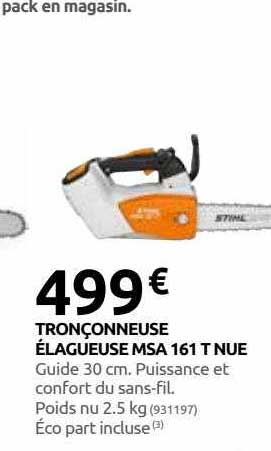 tronçonneuse élagueuse msa 161 t nue