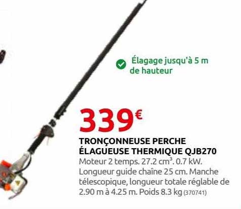 tronçonneuse perche élagueuse thermique qjb270