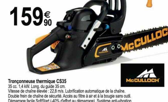 tronçonneuse thermique cs35 mc culloch