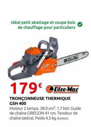 Tronçonneuse Thermique Gsh 400 Oleo-mac