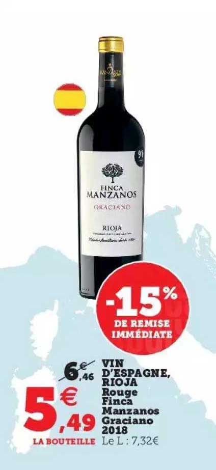 Vin D'espagne, Rioja Rouge Finca Manzanos Graciano 2018