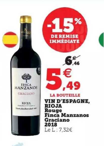 vin d'espagne, rioja rouge finca manzanos graciano 2018