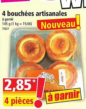 4 bouchées artisanales à garnir