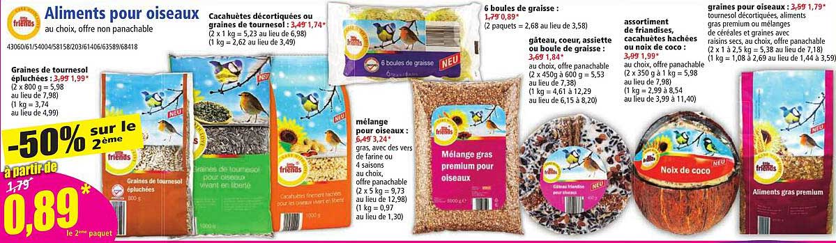 Aliments Pour Oiseaux