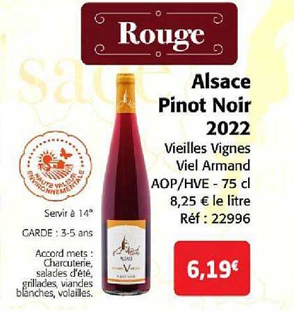 alsace pinot noir 2022 vieilles vignes viel armand