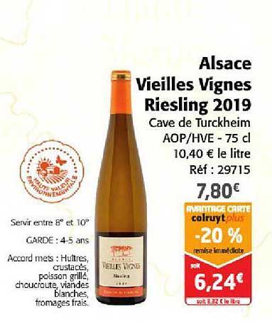 alsace vieilles vignes riesling 2019 cave de truckheim