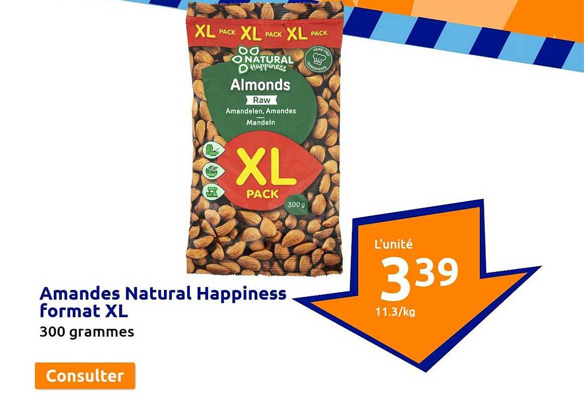 amandes natural happiness format xl
