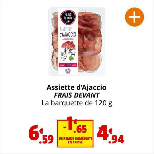 assiette d'ajaccio frais devant