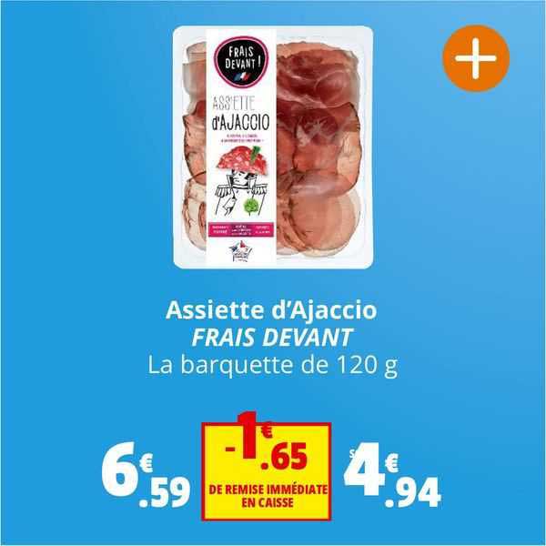 assiette d'ajaccio frais devant