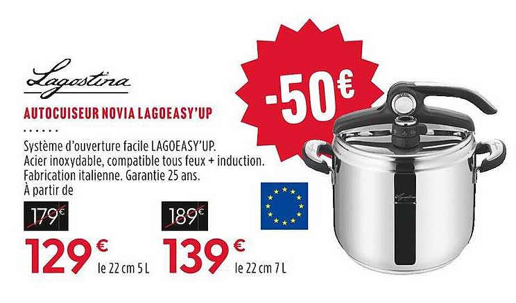 Autocuiseur Novia Lagoeasy'up Lagostina