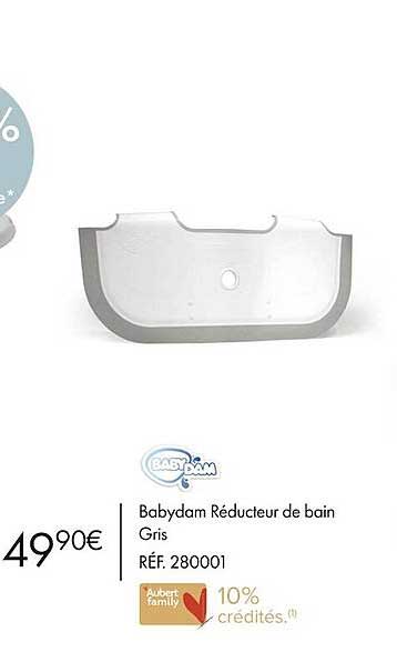 babydam réducteur de bain gris baby dam