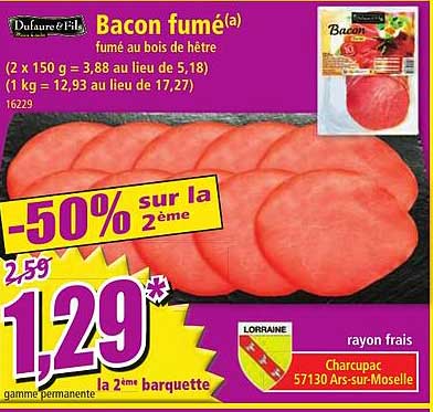 Bacon Fumé Dufaure & Fils
