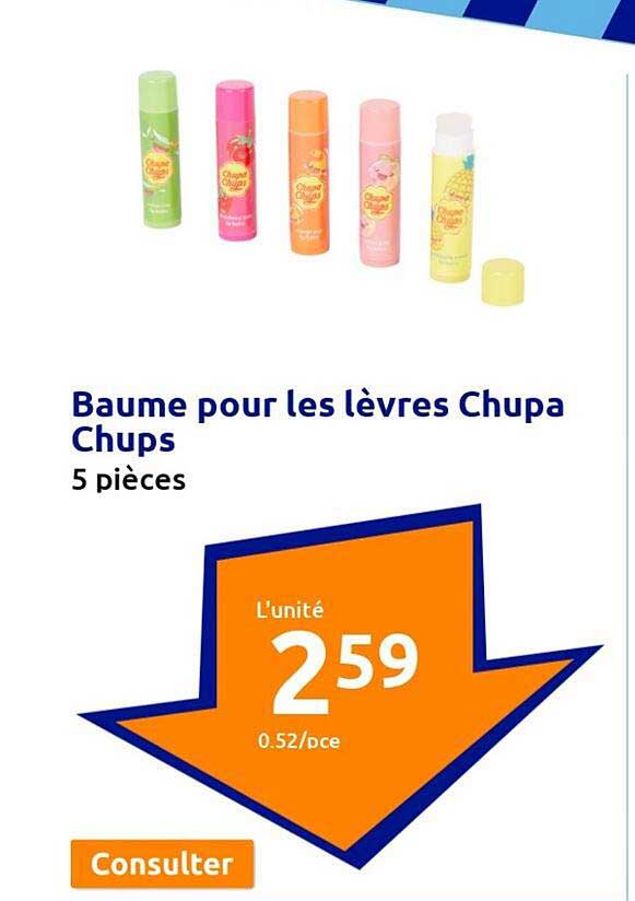 baume pour les lèvres chupa chups