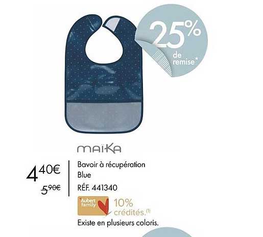 bavoir à récupération blue maïka