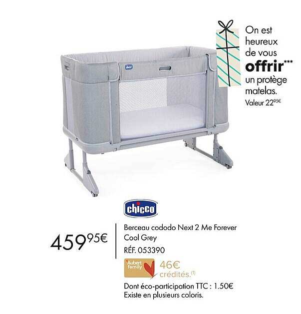 berceau cododo next 2 me forever cool grey chicco