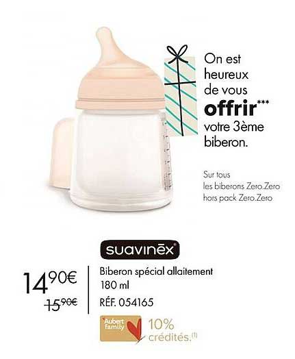 biberon spécial allaitement 180 ml suavinex