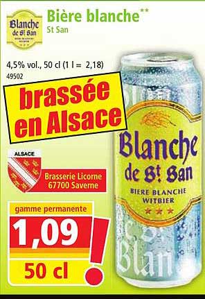 bière blanche blanche de st san