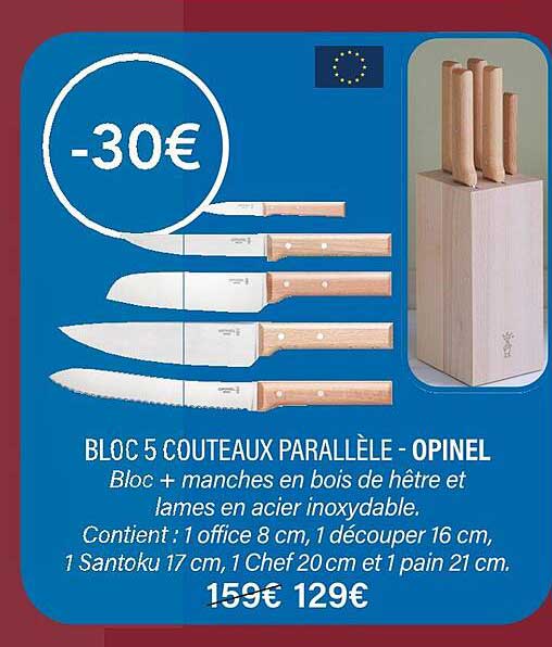 Bloc 5 Couteaux Parallèle - Opinel