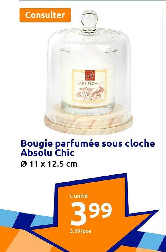 bougie parfumée sous cloche absolut chic