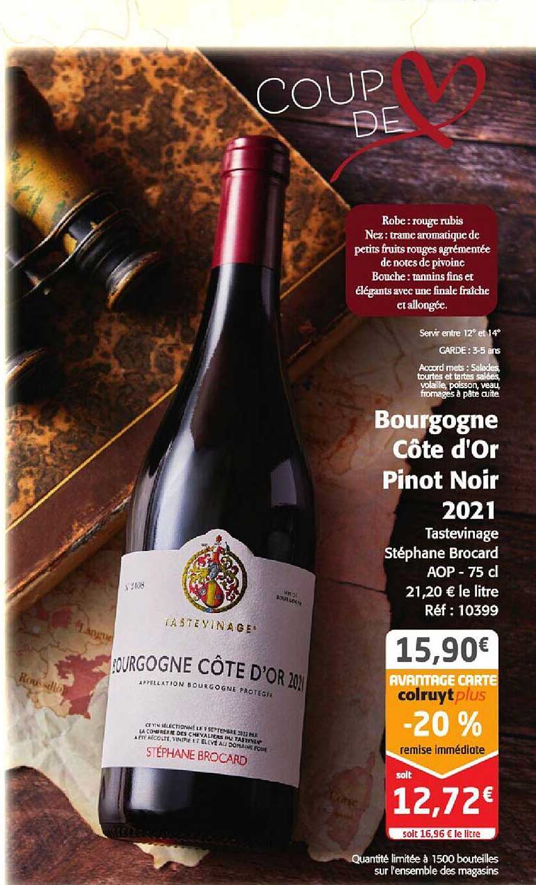 bourgogne côte d'or pinot noir 2021